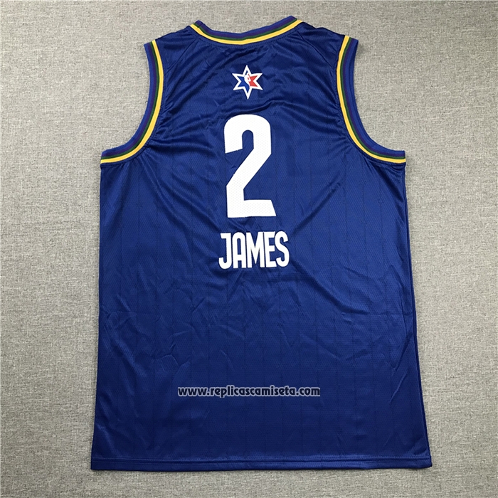Camiseta All Star 2020 Los Angeles Lakers Lebron James #2 Azul